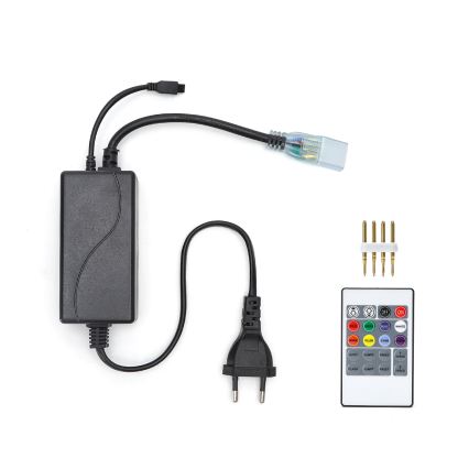 Aigostar - Cable de alimentación para tira LED RGB 600W/230V con mando a distancia