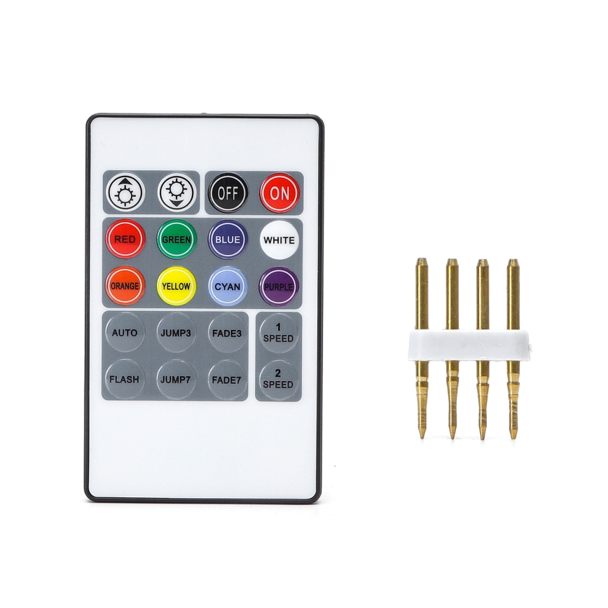 Aigostar - Cable de alimentación para tira LED RGB 600W/230V con mando a distancia