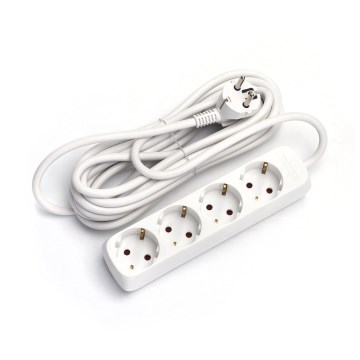 Aigostar - Cable de extensión 4Z Tipo F 1,5m blanco SCHUKO
