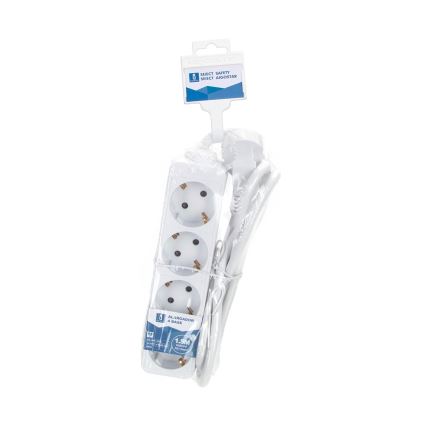 Aigostar - Cable de extensión 4Z Tipo F 1,5m blanco SCHUKO