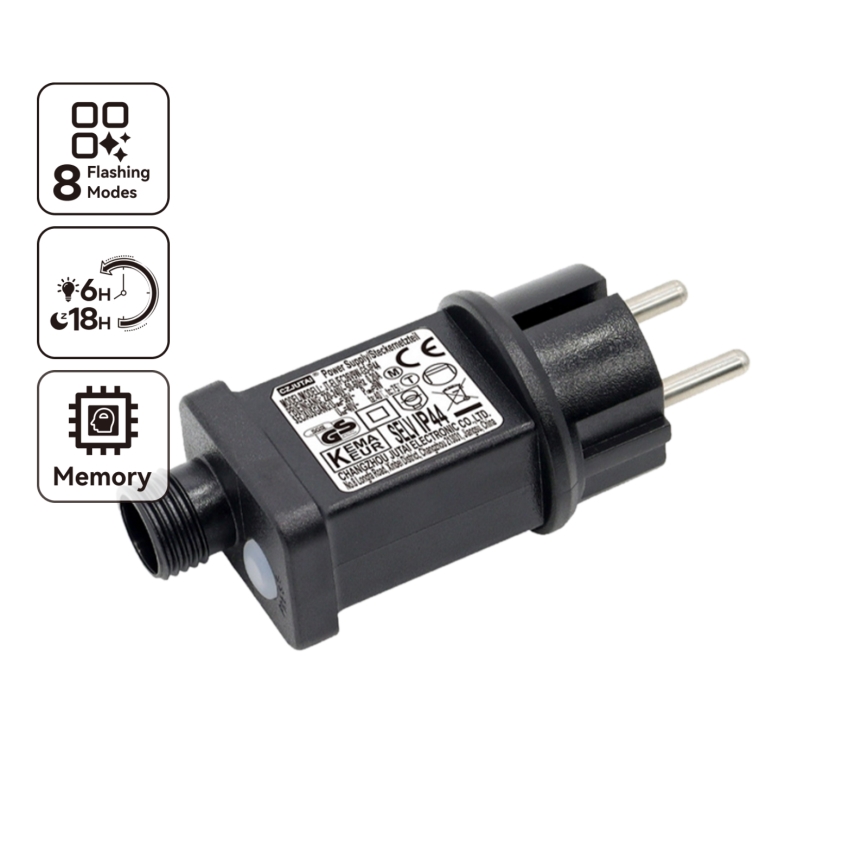 Aigostar - Cable de extensión para exterior para cadenas de luces 5 m IP44 transparente