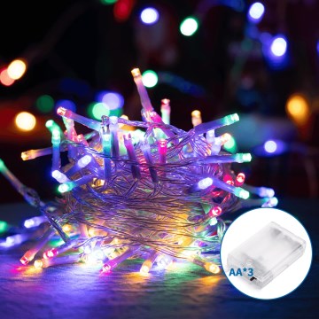 Aigostar - Cadena de luces LED 100 LEDs/3xAA 10,3m multicolor