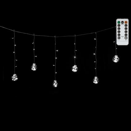 Aigostar - Guirnalda LED para exterior 120xLED/8 funciones 3x0,6m IP44 blanco frío + mando a distancia