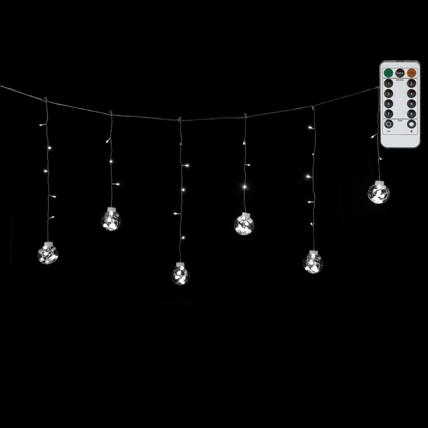 Aigostar - Guirnalda LED para exterior 120xLED/8 funciones 3x0,6m IP44 blanco frío + mando a distancia