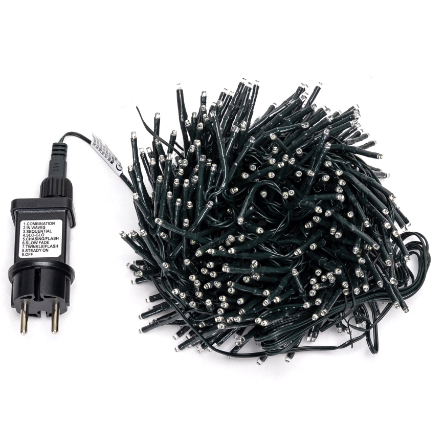 Aigostar - Cadena de luces LED para exterior 400 LEDs, 8 funciones, 13 m, IP44, blanco frío