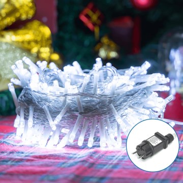 Aigostar - Cadena de luces LED para exteriores 200 LEDs/8 funciones 23 m IP44 blanco frío
