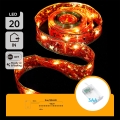 Aigostar - Cadena de luces LED para Navidad 20xLED/3xAA 2 m blanco cálido / rojo