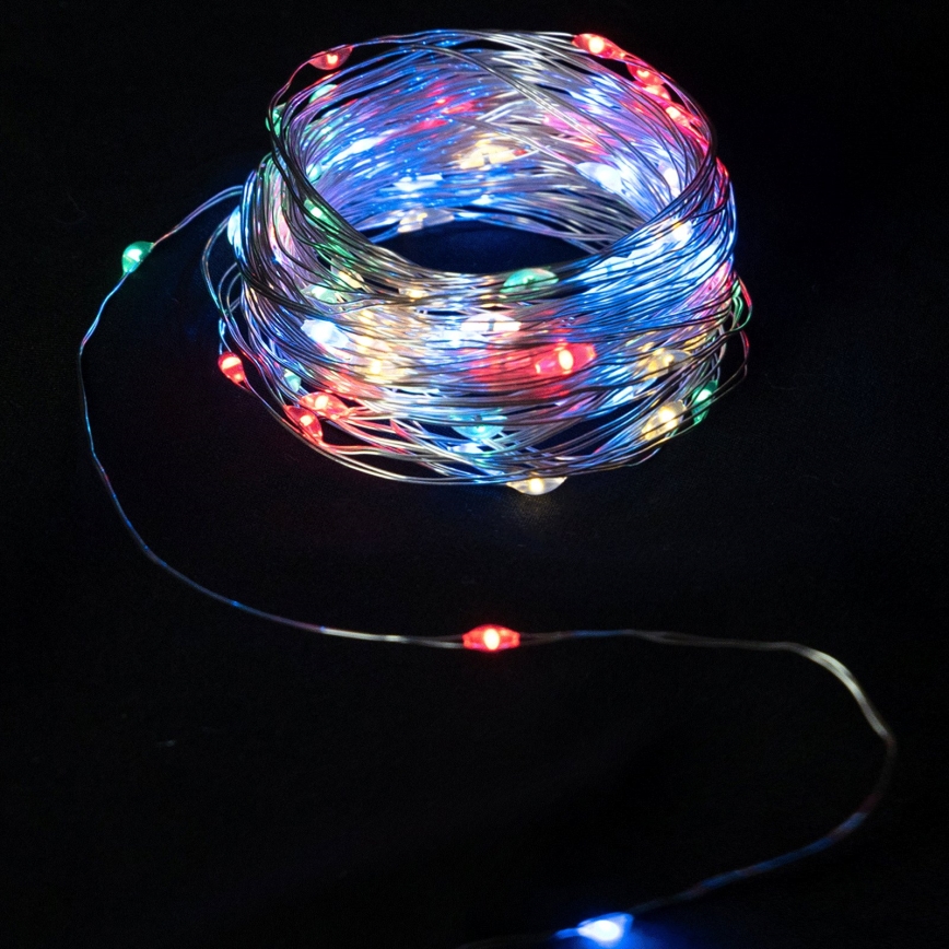 Aigostar - Cadena de luces LED para Navidad, 40 LEDs / 2x3V, 4 m, multicolor
