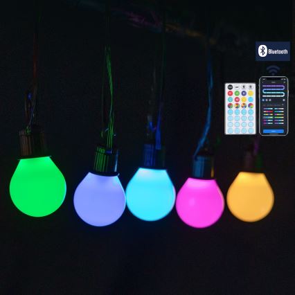 Aigostar - Guirnalda MESH inteligente para exterior LED RGBICW 25 LEDs, 5 m, IP44 + mando a distancia