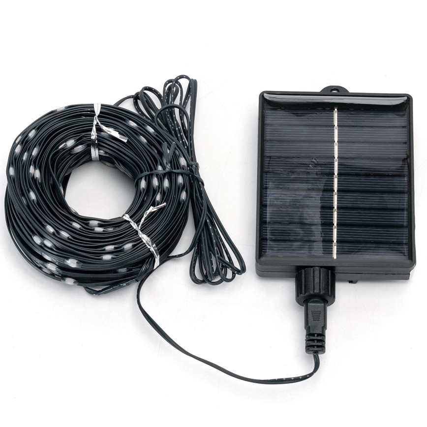 Aigostar - LED guirnalda navideña solar 300xLED/8 funciones 32m IP65 blanco frío 1200 mAh