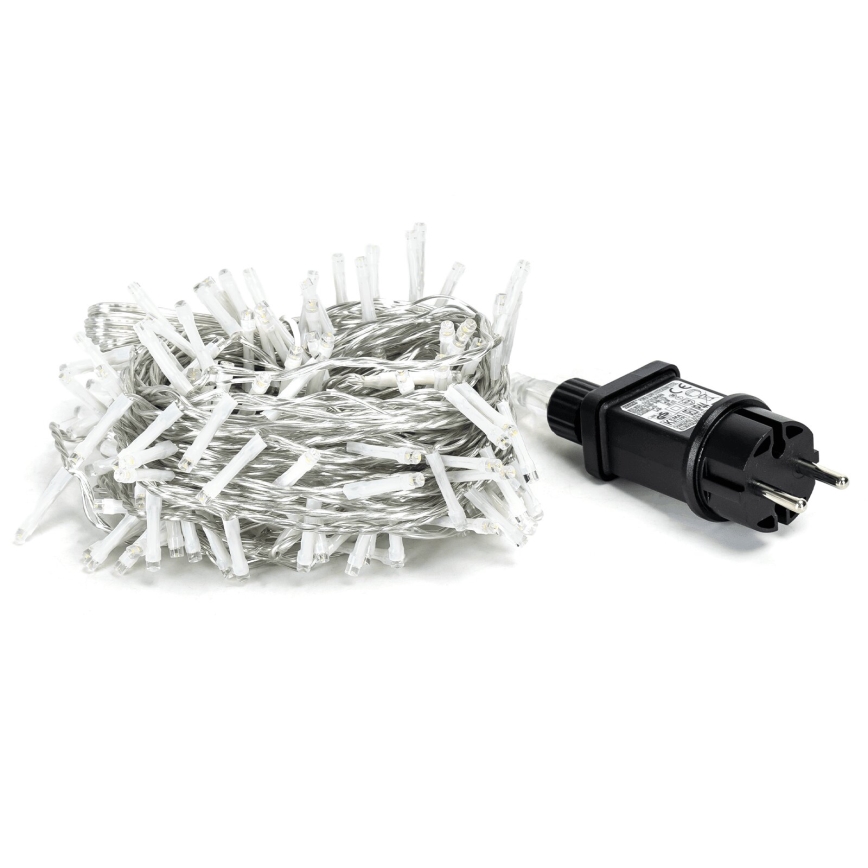 Aigostar - Cadena de luces navideña para exterior 150xLED/8 funciones 18m IP44 blanco cálido