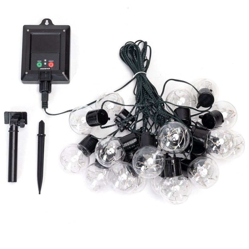 Aigostar - Cadena de luces navideña solar LED 20xLED/8 funciones 11,5 m IP65 multicolor