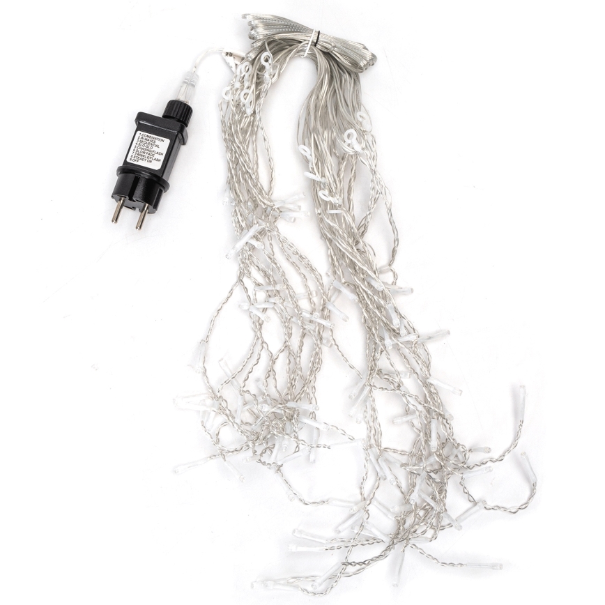 Aigostar - Cadena de luces navideñas LED para exterior 100xLED/8 funciones 5x0,4m IP44 blanco frío