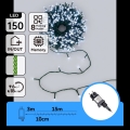 Aigostar - Cadena de luces navideñas LED para exterior 150 LEDs / 8 funciones, 18 m, IP44, blanco frío