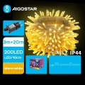 Aigostar - Cadena de luces navideñas LED para exterior 200xLED/8 funciones 23m IP44 blanco cálido