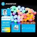 Aigostar - Cadena de luces navideñas LED para exterior 25xLED/3xAA/8 funciones 2,8 m IP44 multicolor