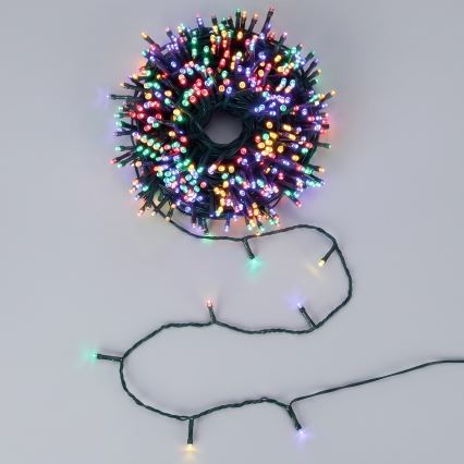 Aigostar - Cadena de luces navideñas LED para exterior, 50 LED / 8 funciones, 8 m, IP44, multicolor