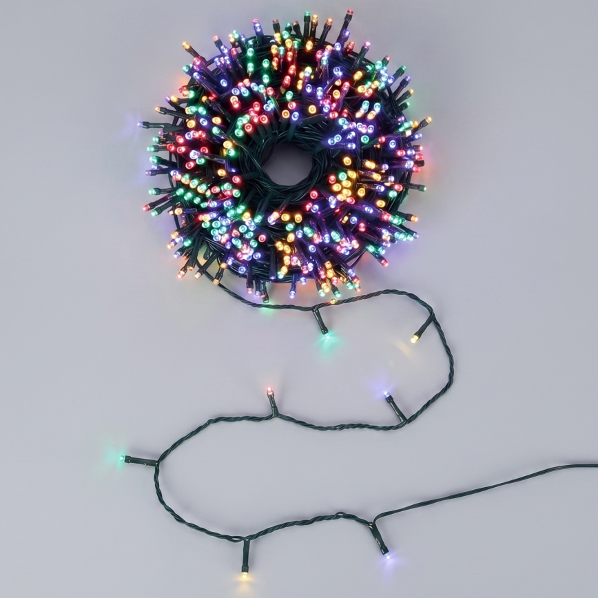 Aigostar - Cadena de luces navideñas LED para exterior, 50 LED / 8 funciones, 8 m, IP44, multicolor