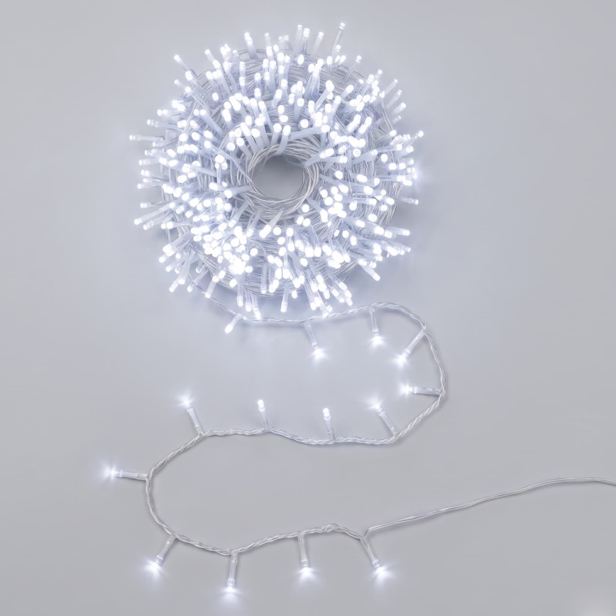 Aigostar - Cadena de luces navideñas LED para exterior 600xLED/8 funciones 33m IP44 blanco frío