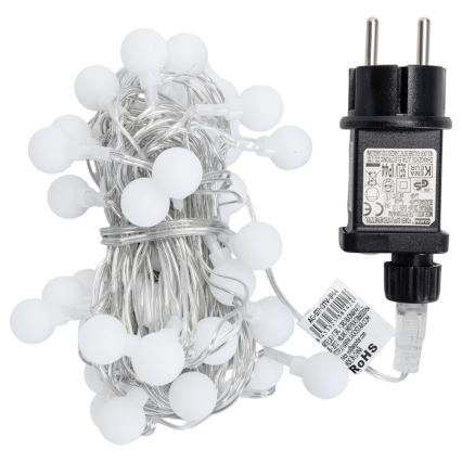 Aigostar - Guirnalda decorativa LED para exterior 50xLED/8 funciones 5 m IP44 blanco frío