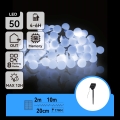 Aigostar - Cadena decorativa solar LED 50xLED/8 funciones 12m IP65 blanco frío 800 mAh