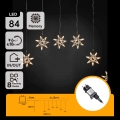 Aigostar - Cadena LED exterior 84xLED/8 funciones 1,2x1 m IP44 blanco cálido copos de nieve