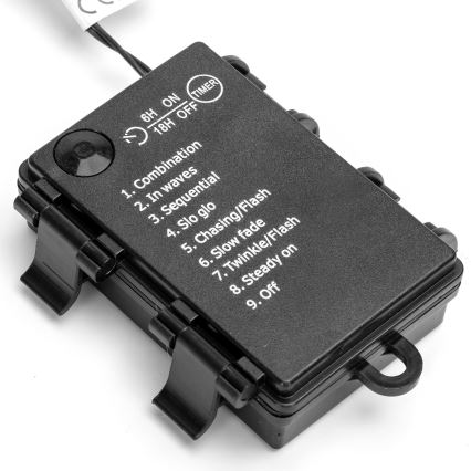 Aigostar - Cadena LED navideña exterior 300xLED/8 funciones 15,3m IP44 blanco frío