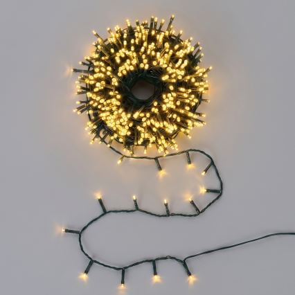 Aigostar - Cadena LED navideña exterior 300xLED/8 funciones 18m IP44 blanco cálido