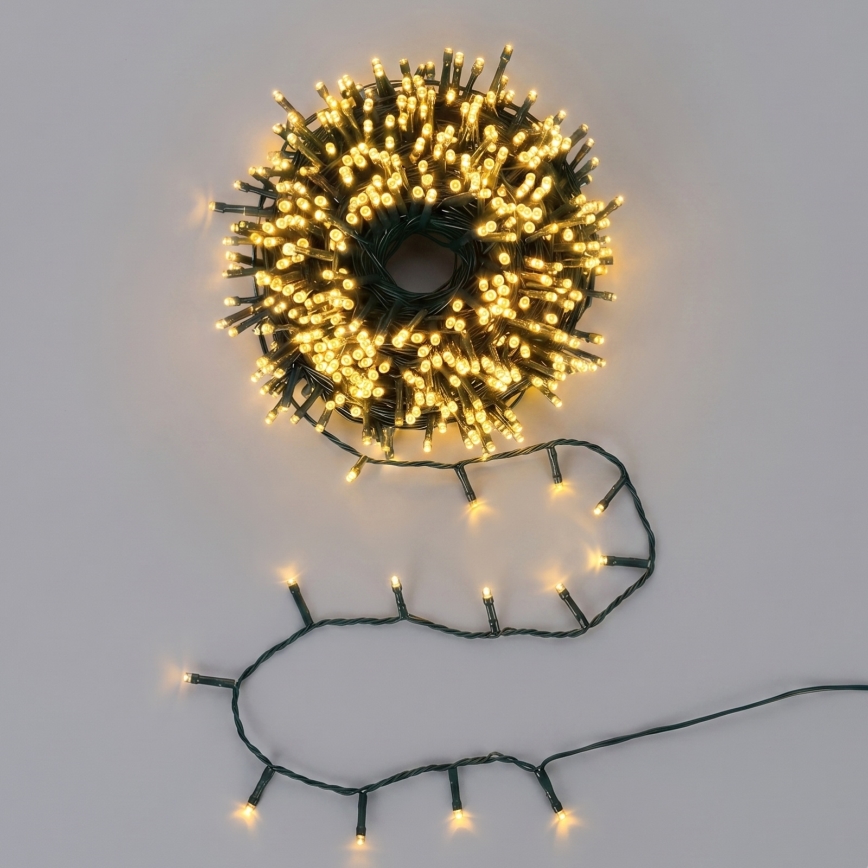 Aigostar - Cadena LED navideña exterior 300xLED/8 funciones 18m IP44 blanco cálido