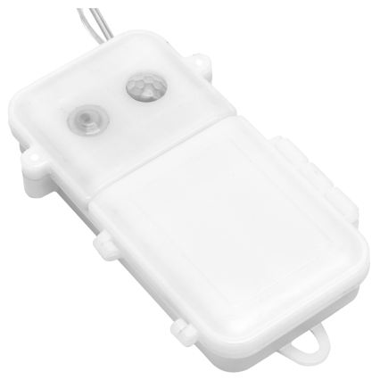 Aigostar - Guirnalda navideña LED regulable para exterior con sensor de movimiento 100xLED/3xAA 12m blanco cálido + mando a distancia