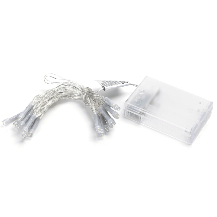 Aigostar - Cadena luminosa LED para Navidad 20xLED/3xAA 2,3 m blanco cálido