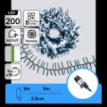 Aigostar - Cadena navideña de luces LED para exterior 200xLED/8 funciones 8m IP44 blanco frío