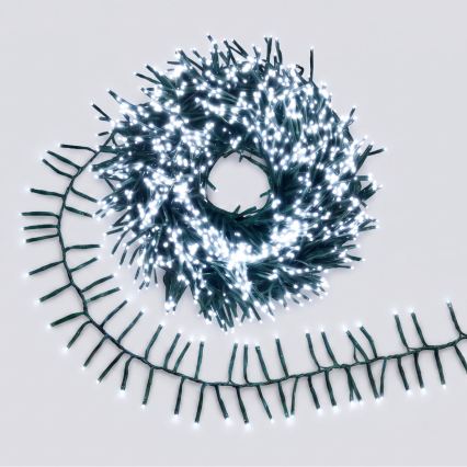 Aigostar - Cadena navideña de luces LED para exterior 200xLED/8 funciones 8m IP44 blanco frío