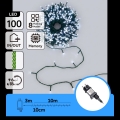Aigostar - Cadena navideña LED para exterior 100xLED/8 funciones 13m IP44 blanco frío