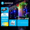 Aigostar - Cadena navideña LED para exterior 100xLED/8 funciones 8x0,6m IP44 multicolor