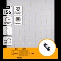 Aigostar - Cadena navideña LED para exterior 156xLED/8 funciones 4,2x1,2m IP44 blanco cálido