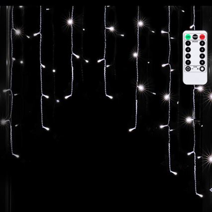 Aigostar - guirnalda LED para exterior 200xLED/6W/230V/8 funciones 3x1m IP44 blanco frío + mando a distancia