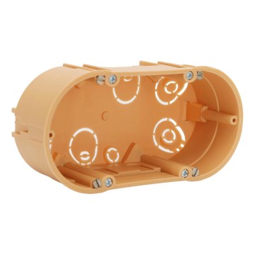 Aigostar - Caja de montaje doble para empotrar, color naranja