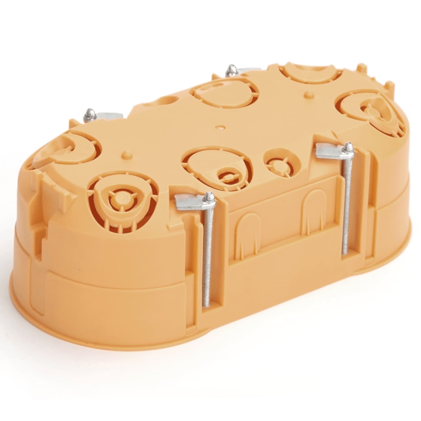 Aigostar - Caja de montaje doble para empotrar, color naranja