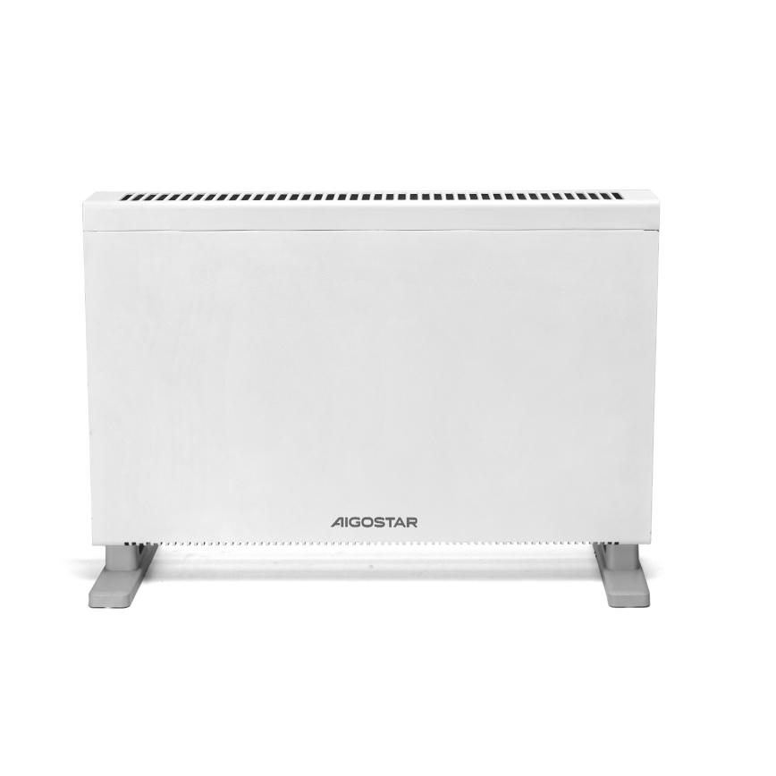 Aigostar - Calefactor/convector eléctrico con pantalla LCD ECO/1250/2000W/230V + mando a distancia