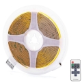 Aigostar - Cinta LED regulable 5m LED/36W/24/230V 3000K + control remoto