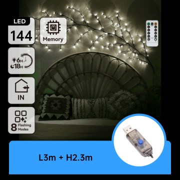 Aigostar - Decoración de pared LED 144xLED/5W/5V blanco frío