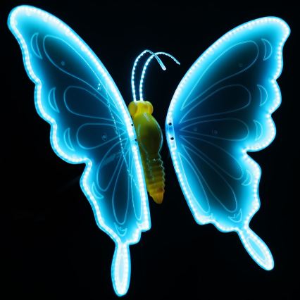 Aigostar - Decoración exterior LED 372xLED 60 cm IP44 mariposa/azul
