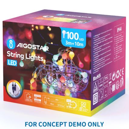Aigostar - Decoración LED para exteriores 372 LEDs 60 cm IP44 mariposa/rosa