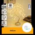 Aigostar - Decoración navideña LED 108xLED/3xAA/8 funciones 45cm blanco cálido