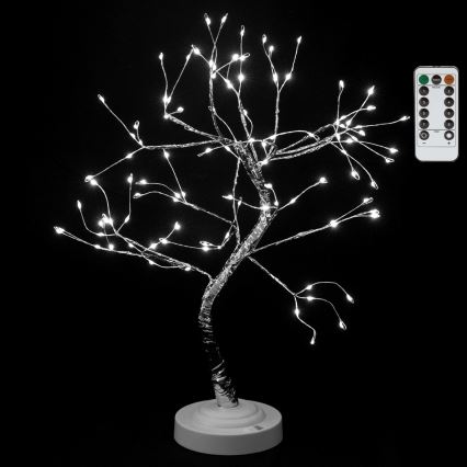 Aigostar - Decoración navideña LED 108xLED/3xAA/8 funciones 45 cm blanco frío
