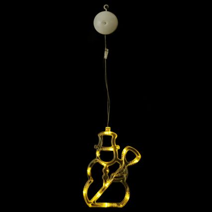 Aigostar - Decoración navideña LED 10xLED/3xAAA muñeco de nieve 20,5 cm