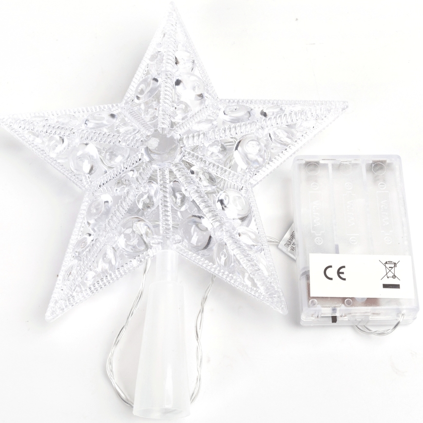 Aigostar - decoración navideña LED 16xLED/3xAA estrella en blanco frío