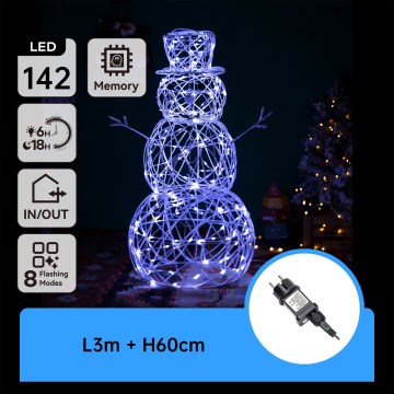 Aigostar - Decoración navideña LED de exterior LED/3,6W/31/230V 6500K 60 cm IP44 muñeco de nieve