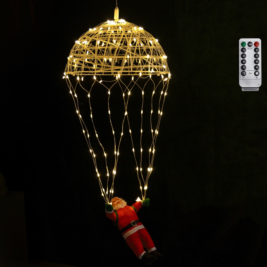 Aigostar - Decoración navideña LED de exterior LED/3xAA IP44 Papá Noel